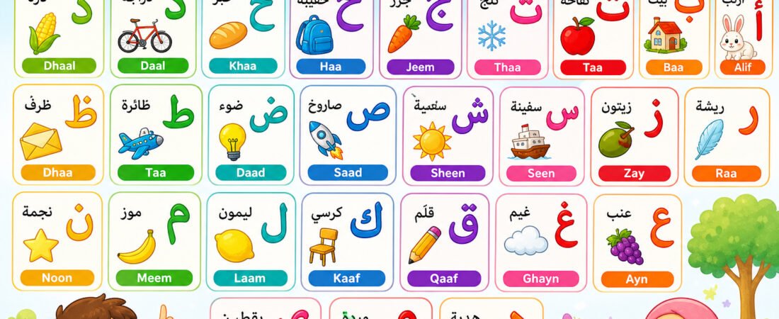 حروف اللغة العربية